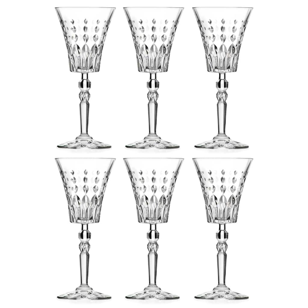 Wine Glass Water Glasses Set of 6 Goblet 10 oz. by Majestic Gifts Inc. Made in Europe