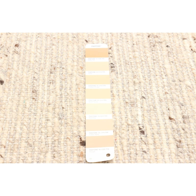 ECARPETGALLERY Braid weave Sienna Tan Wool Rug - 5'0 x 7'10