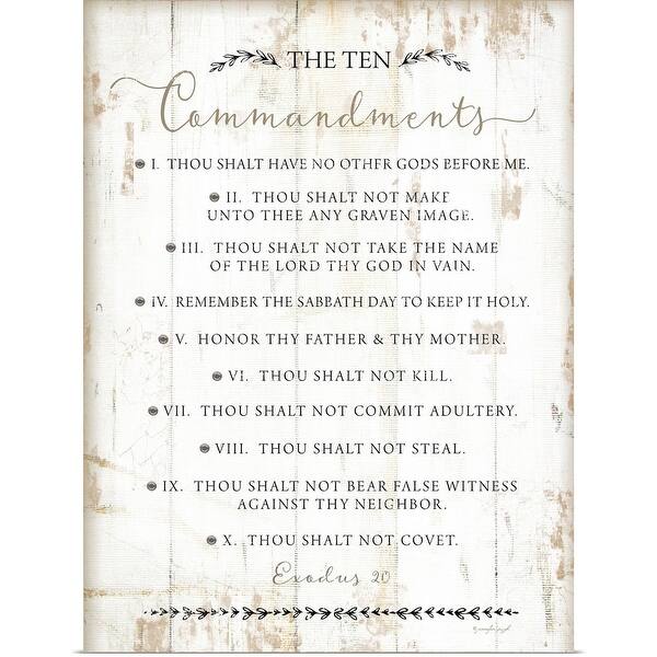 Shop The Ten Commandments Poster Print Overstock 23574658