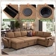 preview thumbnail 31 of 29, U-Shaped Convertible Sectional Sofa Bed with Storage Chaise by Harper&Bright Designs