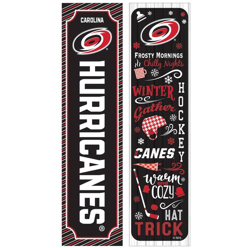 47" Double Sided Seasonal Porch Leaner, Carolina Hurricanes - 47" x 11.25"