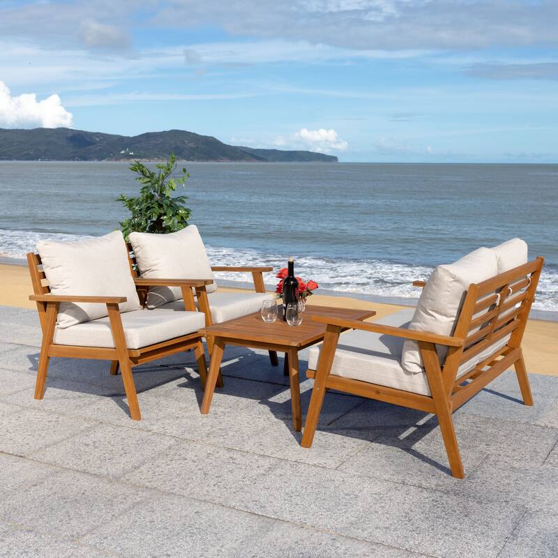 SAFAVIEH Outdoor Kimiyo 4-Piece Outdoor Set