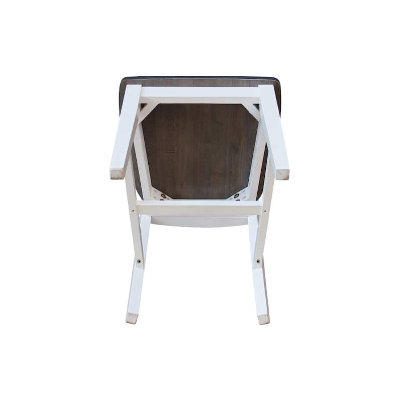 International Concepts Solid Wood San Remo Splatback Chairs - Set of 2