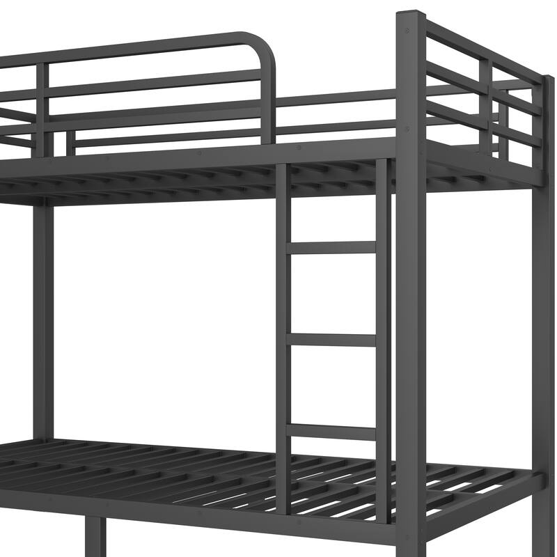 Metal Twin Over Twin Bunk Bed Frame for Teens, Adults