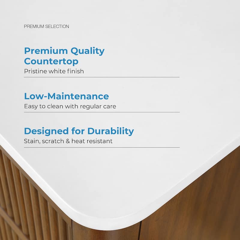 OVE Xander Bathroom Vanity with White Engineered Stone Top