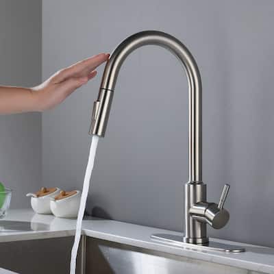 Touch Kitchen Faucet with Pull Down Sprayer Stainless Steel - spout Height:16.49 inches