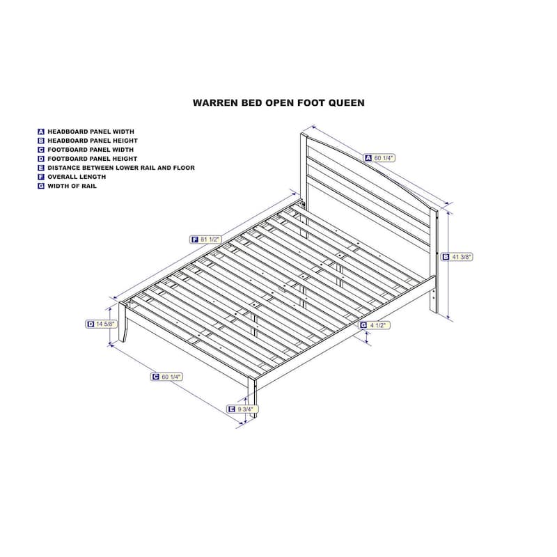 Queen Size Bed - Victorian Style Platform Bed, White Finish, Durable & Modern Bedroom Furniture