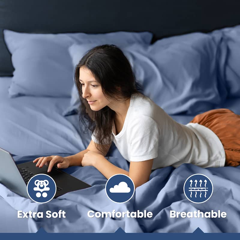 Martex 400 TC 100% Cotton Sateen, Deep Pocket, Silky Soft Sheet Set