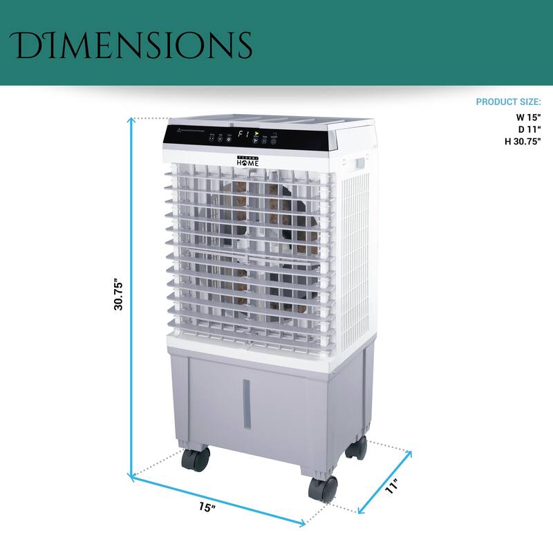 Modern Designs ArcticFlow 3-in-1 Evaporative Air Cooler, Humidifier & AC for Powerful Indoor Cooling