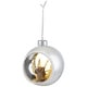 preview thumbnail 6 of 7, Owl Cutout Christmas Ornament - 3.75" - Silver and White