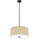 preview thumbnail 10 of 20, The Gray Barn Essie 3-light 18-inch Wide Drum Pendant
