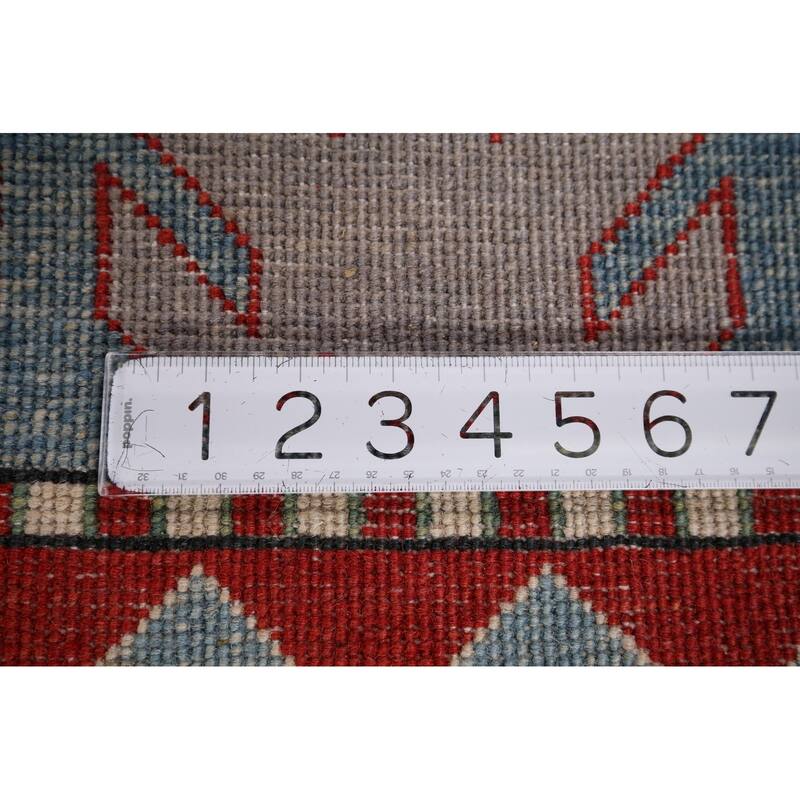 Gray Kazak Oriental Area Rug Handmade Wool Carpet - 6'6" x 10'2"