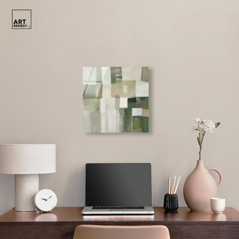 Pale Jade Green II Acrylic by Art Remedy, Ready to Hang