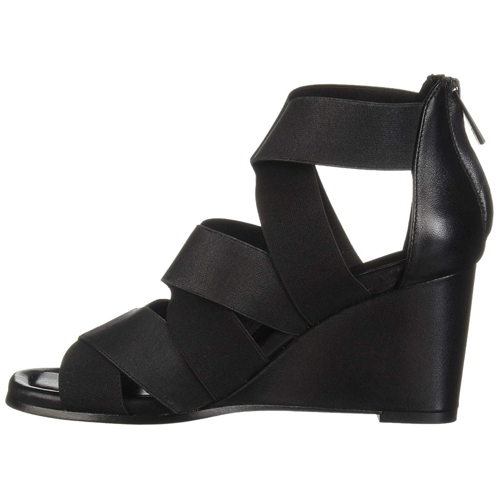 donald pliner black wedge sandals