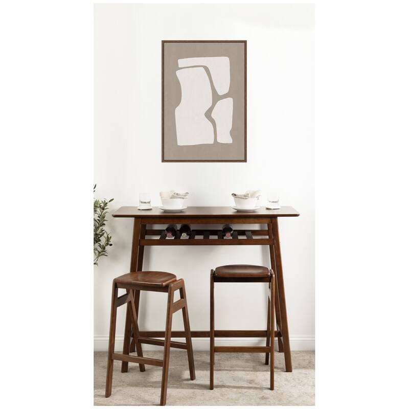 Kate and Laurel Organic Figures No. 2 by Gabrielly Guedes Framed Canvas Wall Art Print