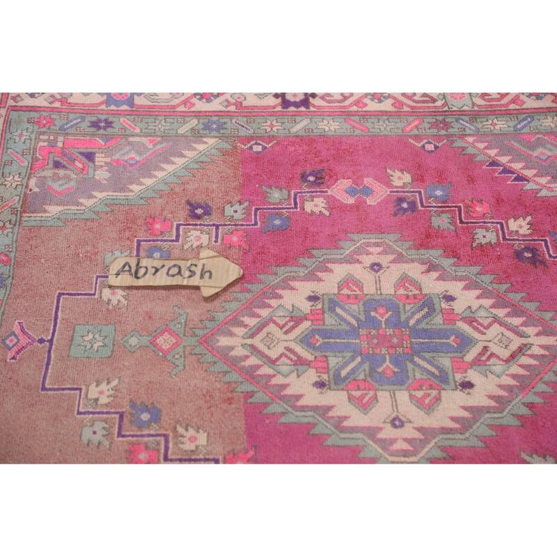 Tabriz Persian Vintage Runner Rug Handmade Wool Carpet - 4'5" x 10'9"