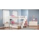 preview thumbnail 5 of 4, Woodland Full over Full Solid Wood Staircase Bunk Bed with 2 Storage Drawers in White