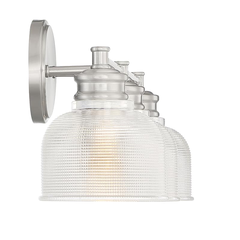 Meridian M80035 3 Light 24" Wide Bathroom Vanity Light with Halophane