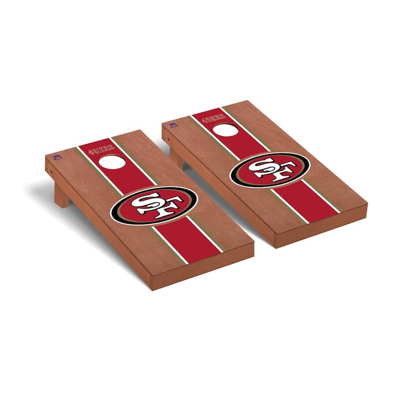 San Francisco 49ers NFL Football Rosewood Cornhole Board Set 2