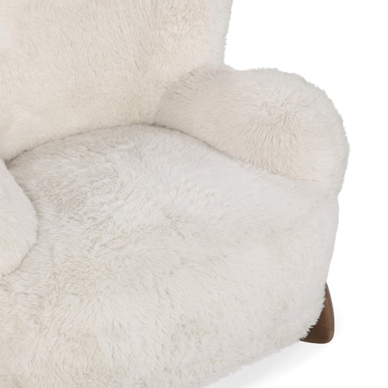 Classic Home Riya Upholstered Fabric Plush Accent Chair