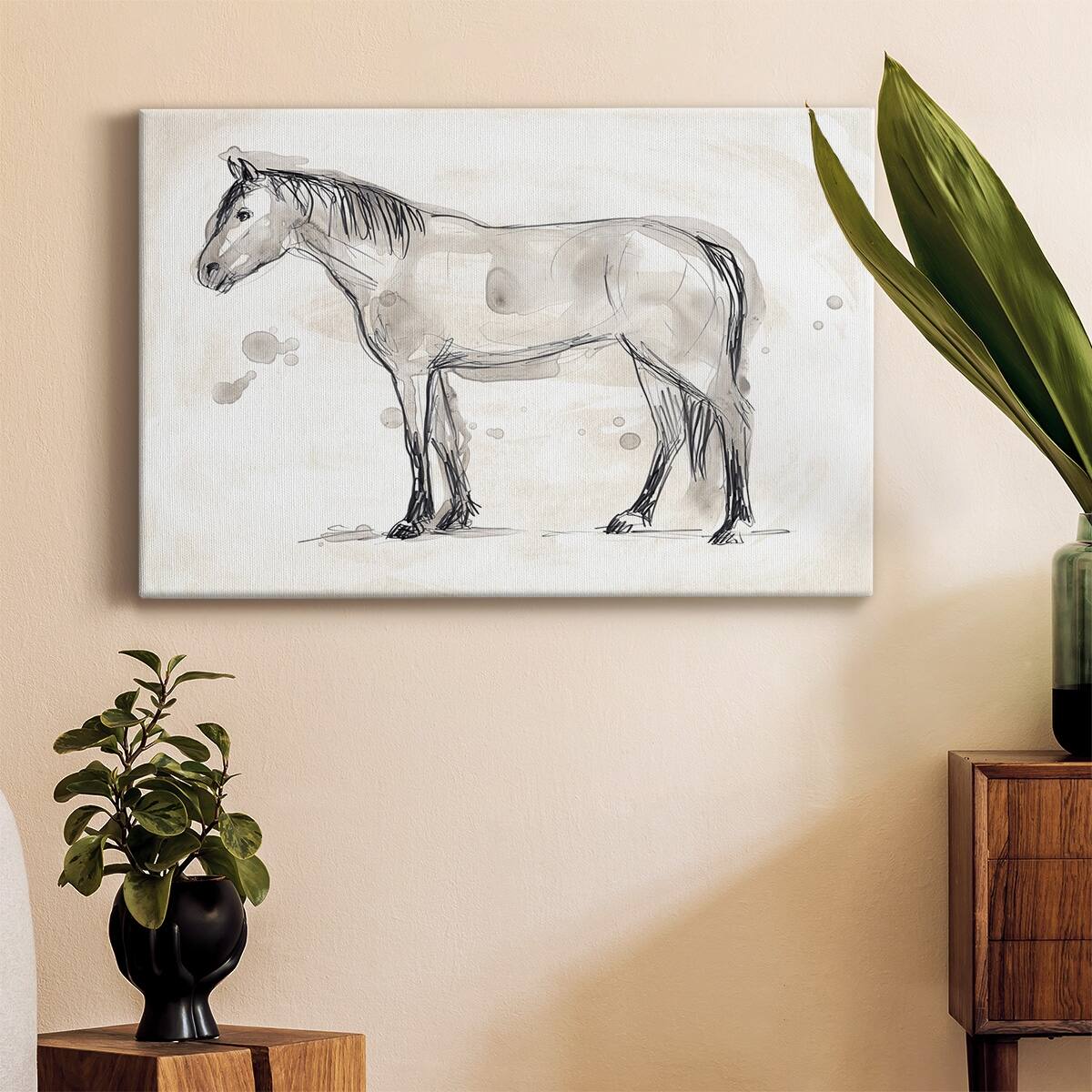 Vintage Equine Sketch I Premium Gallery Wrapped Canvas - Ready to Hang ...