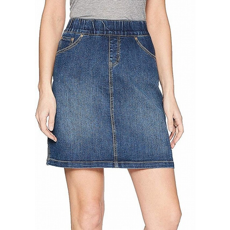 JAG Jeans Womens On the Go Skort Blue Size 14 Denim Pull-On Skirt -  Overstock - 30868236