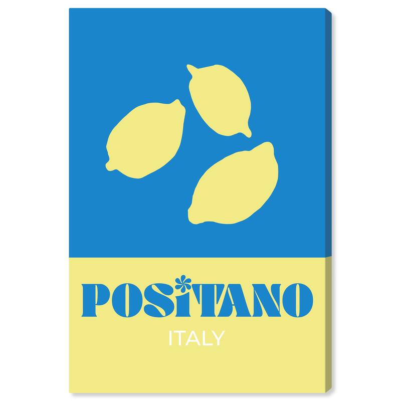 Wynwood Studio Canvas World and Countries Travel to Positano Blue and Modern & Contemporary Wall Art Canvas Print - 30 x 20