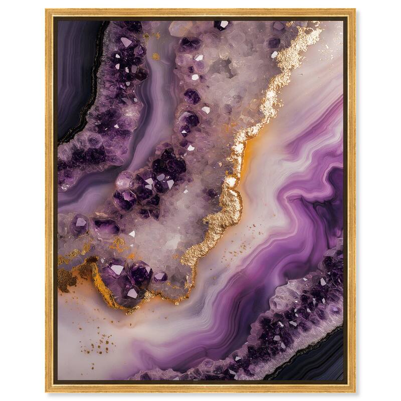 Amethystine Dream I Canvas by Art Remedy - Gold - 36" x 45"