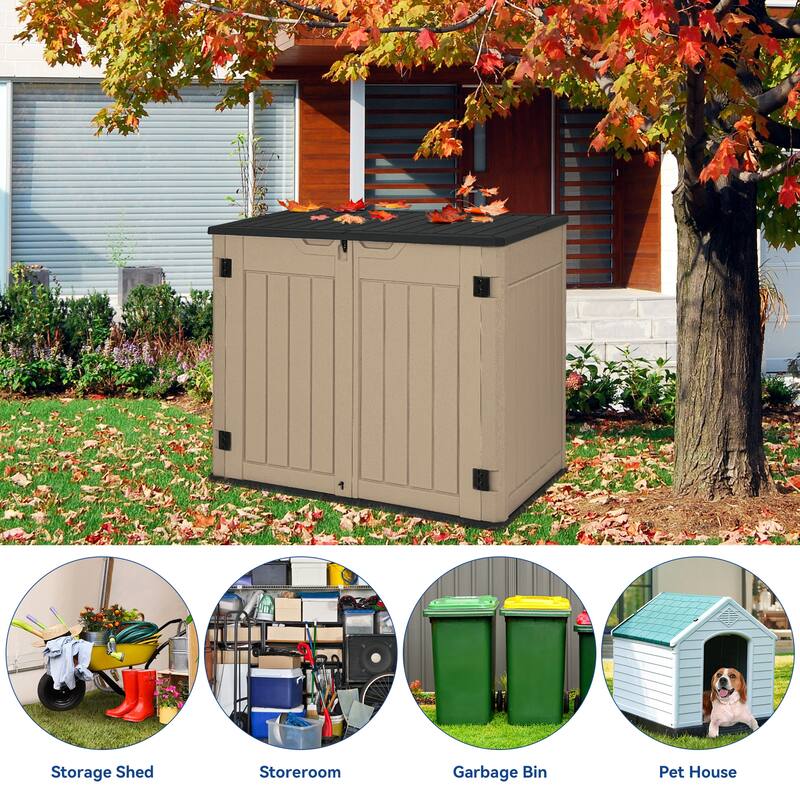 Moasis 4.45 ft. W x 2.75 ft. D Resin Horizontal Storage Shed
