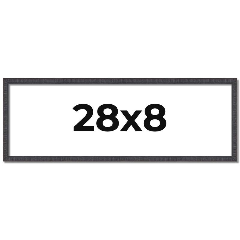 28x8 Frame Brown Solid Wood Picture Frame - Complete Modern Photo
