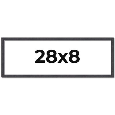 28x8 Frame Brown Solid Wood Picture Frame - Complete Modern Photo