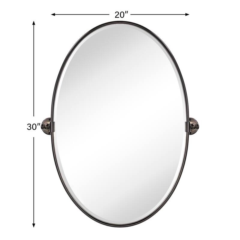 Luecinda Oval Metal Wall Mirror