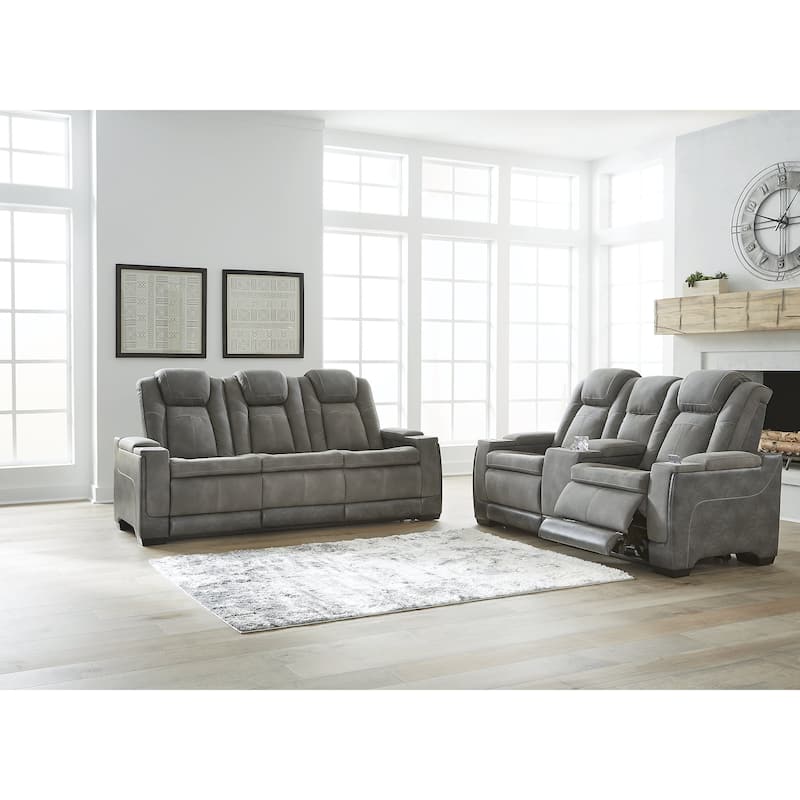 Signature Design by Ashley Next-Gen DuraPella Gray 2-Piece Upholstery Package - 86"W x 40"D x 43"H