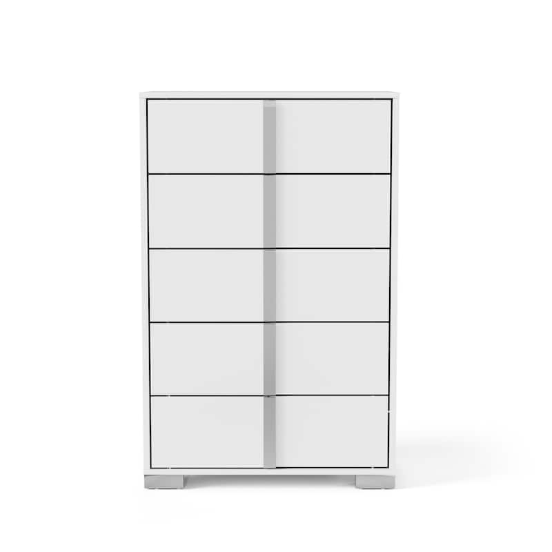 Furniture of America Erina Modern Glossy 5-Drawer Chest