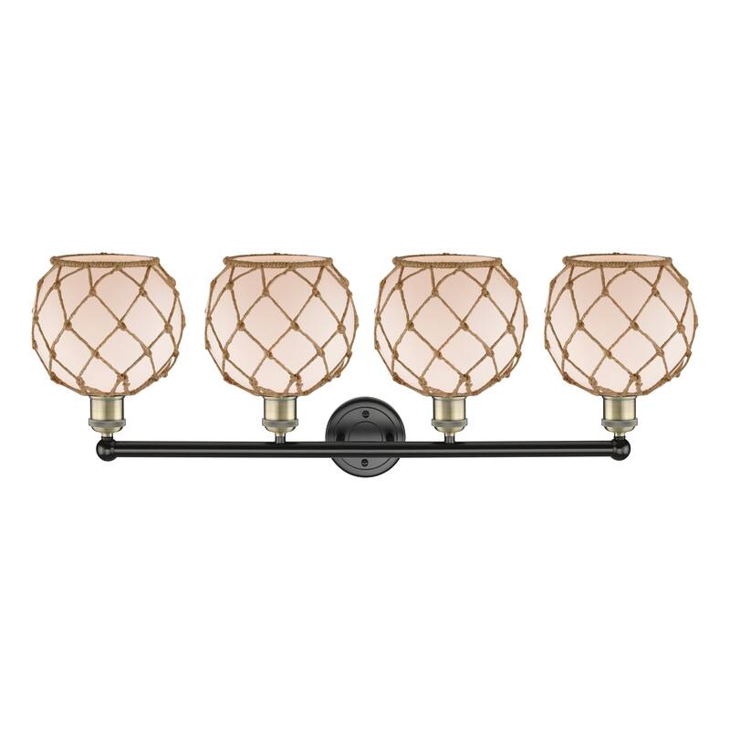 Innovations Lighting Endless Possibilities Edison - Farmhouse Rope - 4 Light 35" Bath Vanity Light