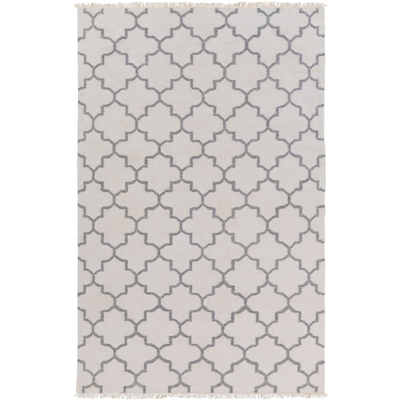 Hand-Woven Tegan Moroccan Trellis Reversible Area Rug