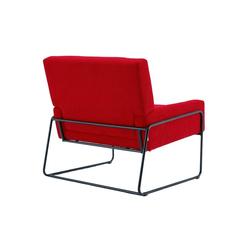 Modern Industrial Slant Armchair with Metal Frame,Premium High Density Soft Single chair for Living Room Bedroom
