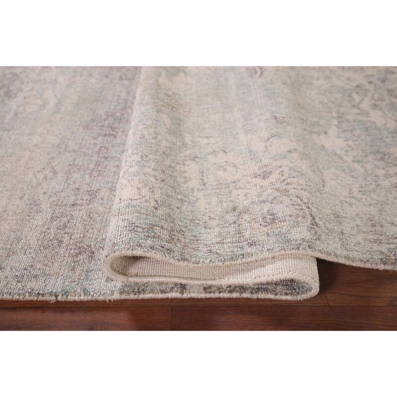 Abstract Indian Area Rug Handmade Wool Carpet - 4'11"x 7'10"