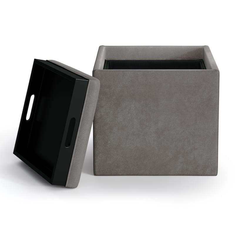 WYNDENHALL Townsend 17 inch Wide Contemporary Square Storage Ottoman