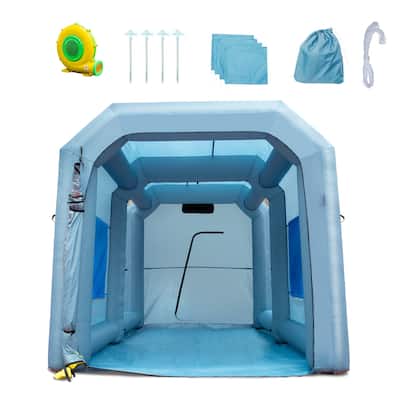 VEVOR Inflatable Paint Booth 13x10x9ft to 33x20x13ft with 480W to 1100W Air Pump Blower for Car Motorcycle Garage