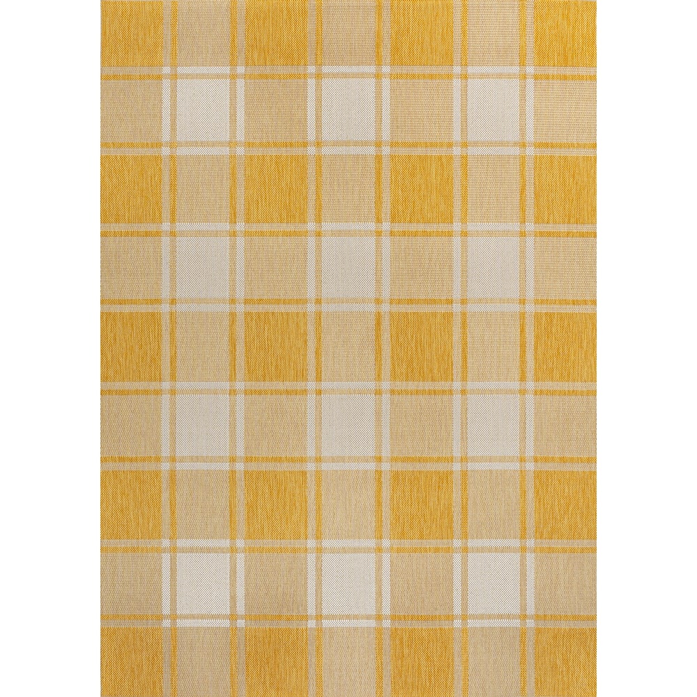 JONATHAN Y Lior Traditional Farmhouse Bold Gingham Indoor/Outdoor Area Rug