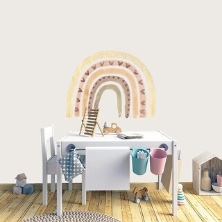 Neutral Rainbow Wall Decal Nursery Decor.