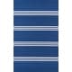 preview thumbnail 1 of 23, Momeni Veranda Hand Hooked Contemporary Striped Indoor Outdoor Rug 2' x 3' - Maritime Blue