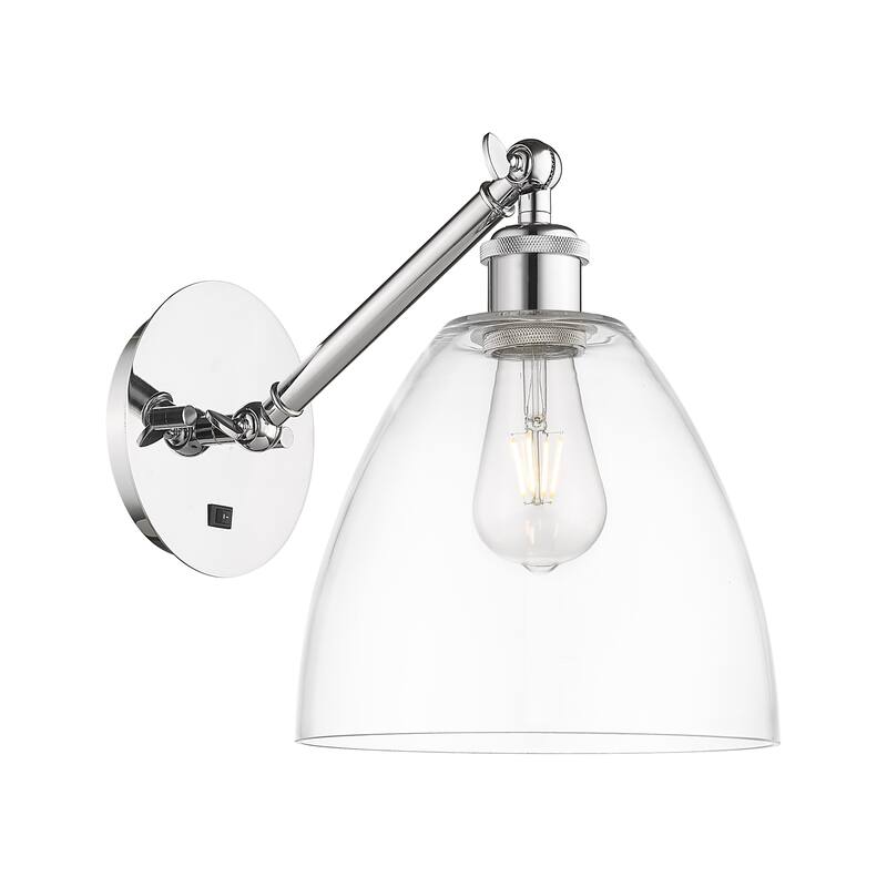 Innovations Lighting Endless Possibilities Ballston - Bristol - 1 Light 9" Adjustable Sconce - Arm Adjusts Up and Down - Clear/Polished Chrome
