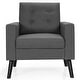 preview thumbnail 11 of 31, Costway Set of 2 Modern Tufted Accent Chair Linen Upholstered Armchair