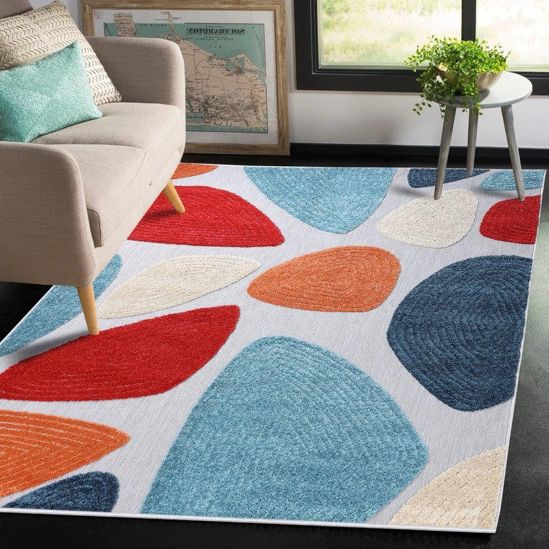 Superior Tulip Modern Geometric Indoor Outdoor Area Rug