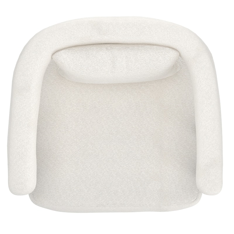 Contemporary Boucle Fabric Accent Chair