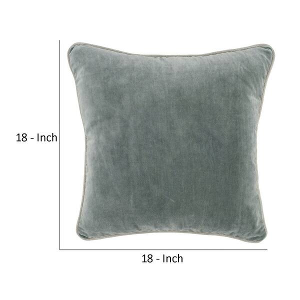 Square Throw Pillow with Cotton Cover, Sage Green - Bed Bath & Beyond ...