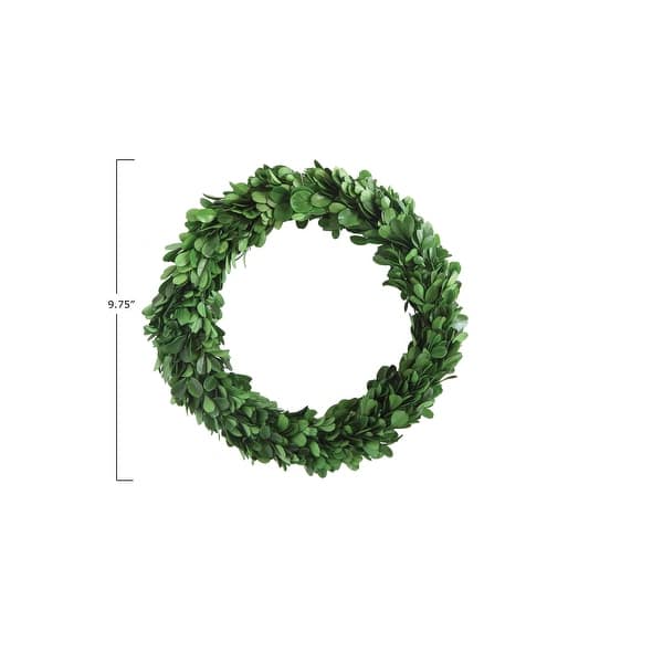 dimension image slide 0 of 2, Preserved Genuine Boxwood Wreath