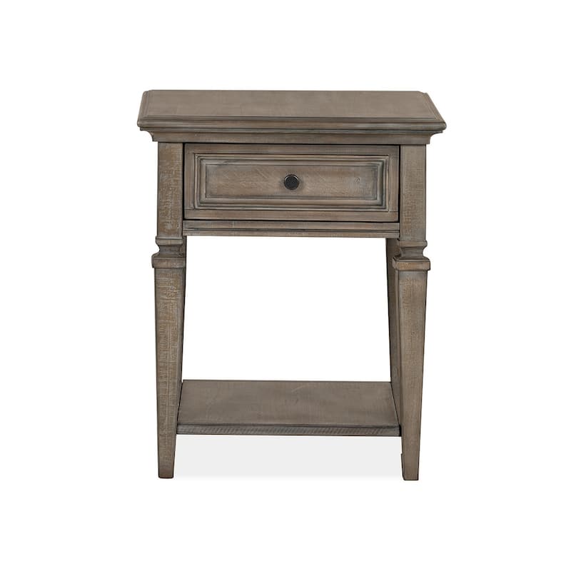 Magnussen Home Lancaster Dovetail Grey Rectangular End Table - 20''W x 26''D x 24''H
